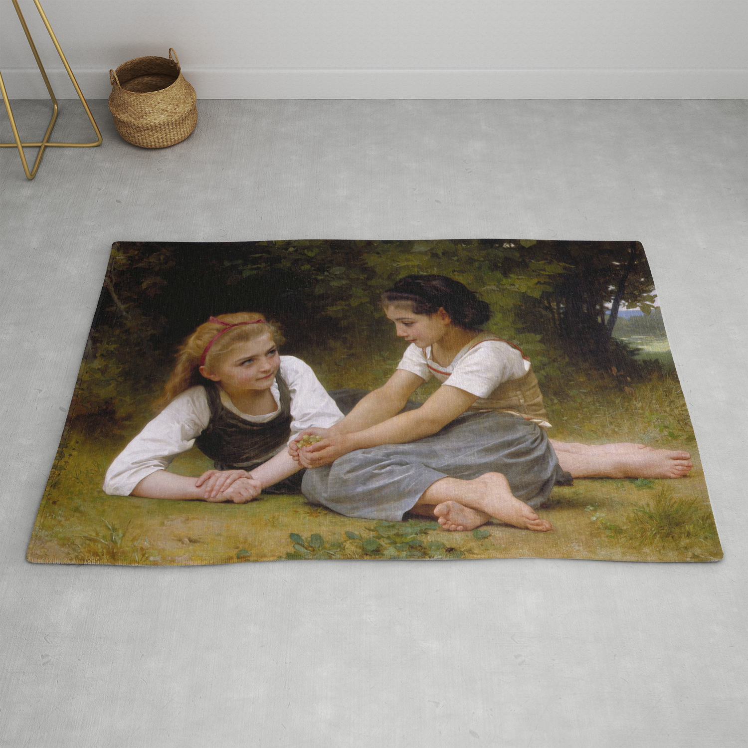 William Adolphe Bouguereau The Nut Gatherers Rug By Alexandra Arts Society6