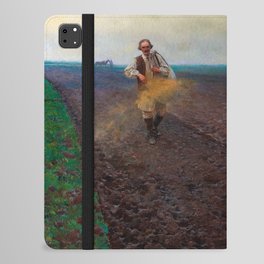 The First Sowing, 1896 by Piotr Stachiewicz iPad Folio Case