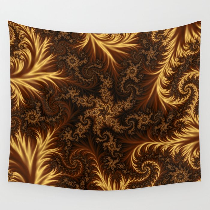 Golden Tapestry Wall Tapestry