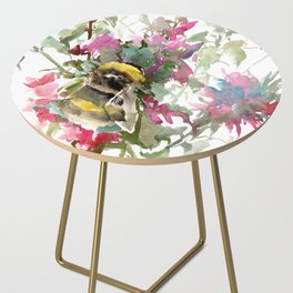 Bumblebee and Wild Flowers Side Table