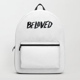 Beloved Backpack | Black and White, Watercolor, Bible, Christianity, Christian, Jesus, Black And White, God, Typography, Lettering 