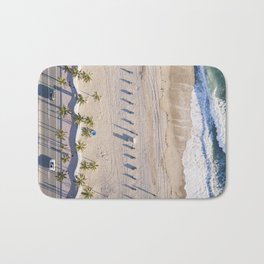 Fort Lauderdale from aerial point of view Bath Mat | Miami, Sunset, Shadow, Sun, Pattern, Drone, Sand, View, Sea, Palm 