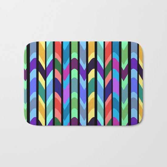Waves and stripes Bath Mat