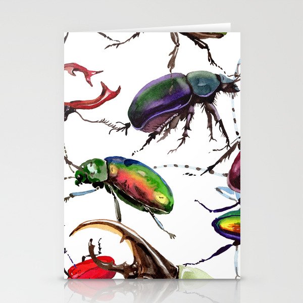 Beetles, Bugs, and Creepy Insects Stationery Cards