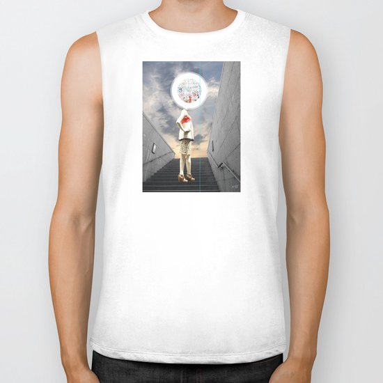 Crazy Woman - Wall head Biker Tank