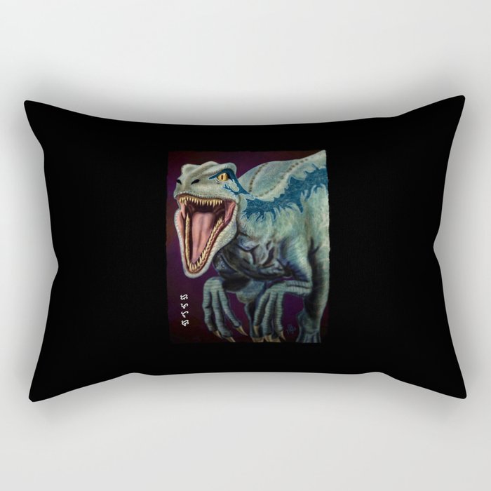 Raptor - Black Rectangular Pillow