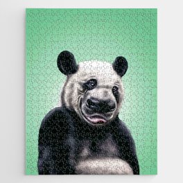 Panda Poking Tongue Selfie Jigsaw Puzzle