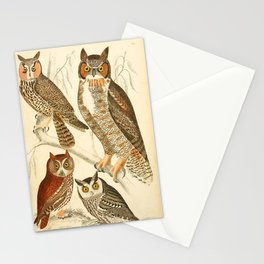 Owls from The Edinburgh Journal, 1835 (benefitting The Nature Conservancy) Stationery Card