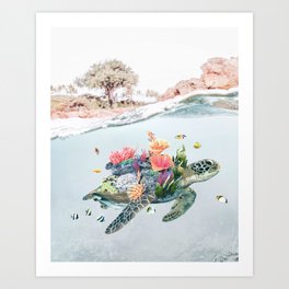 Coral Turtle • Save the Planet Art Print