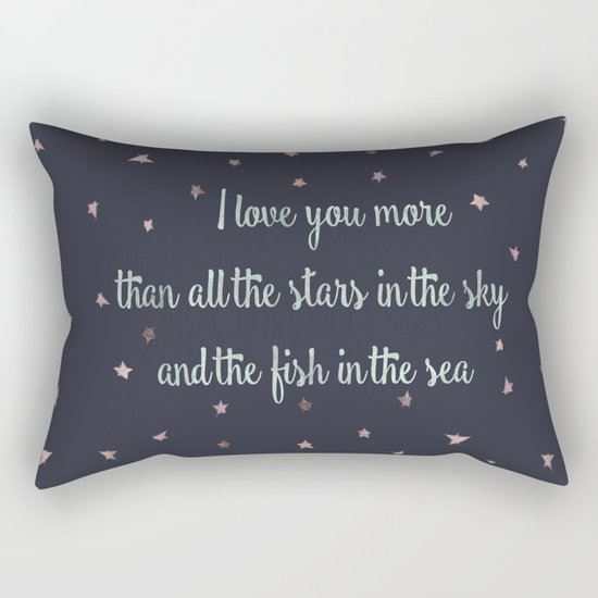 Love and the stars Rectangular Pillow