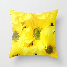 Happy Of A Beautiful Yellow Flowers #decor #society6 #buyart Throw Pillow