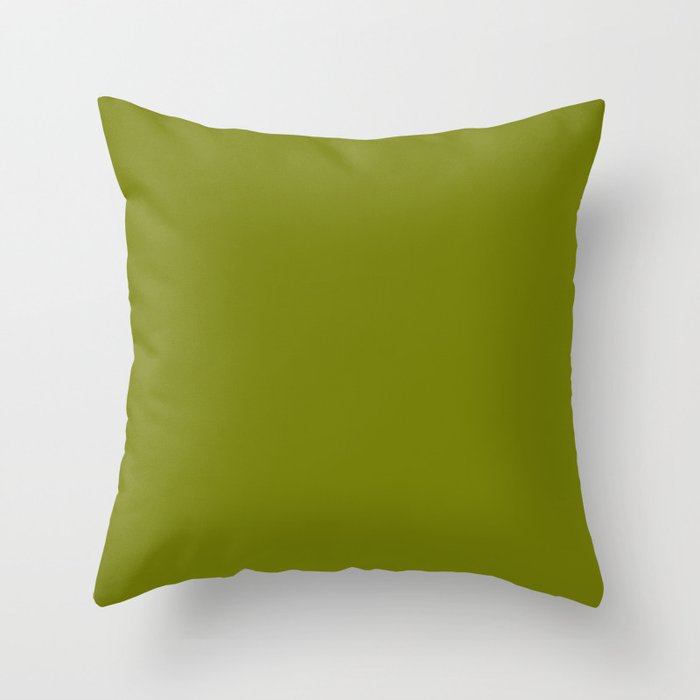 Olive Green Throw Pillow