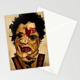 Leather face (AI generated) Stationery Card