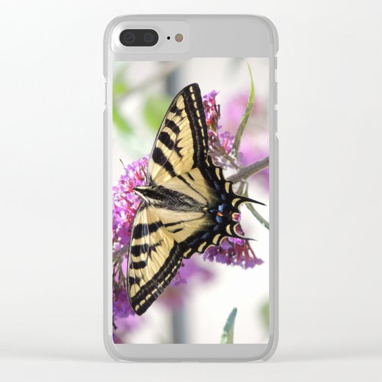 Western Tiger Swallowtail on the Neighbor's Butterfly Bush Clear iPhone Case