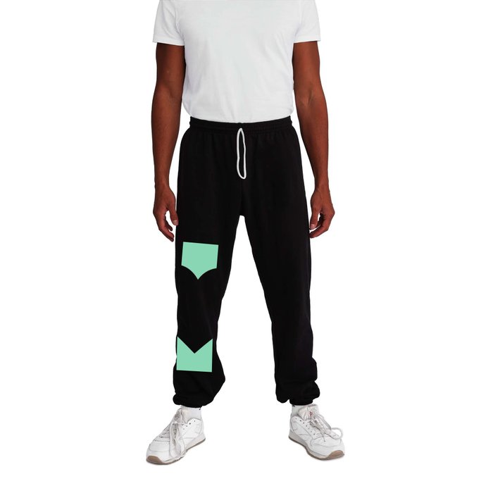 Heart (White & Mint) Sweatpants