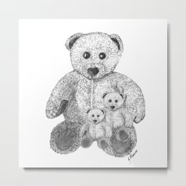 Three little bears Metal Print | 3Bears, Toyteddybears, Graphite, Christeninggift, Drawing, Teddytoys, Cuteteddybears, Babybears, 3Littlebears, Lovelytedddies 