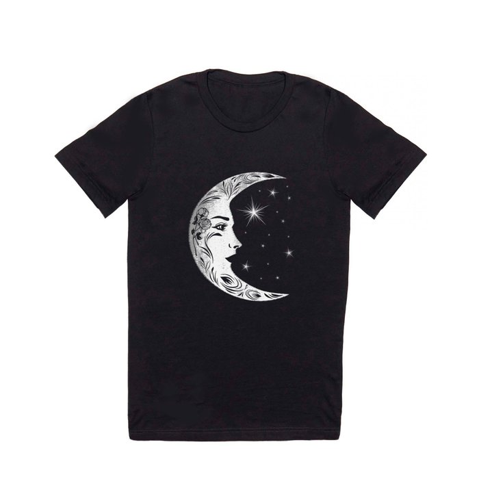 Occult Moon Rose Luna Witchcraft Wicca Witch Gothic T Shirt