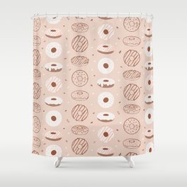 Peach & Pink || Delicious Donuts Shower Curtain