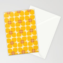 Abstraction_DAISY_YELLOW_FLORAL_BLOSSOM_PATTERN_POP_ART_1207A Stationery Card