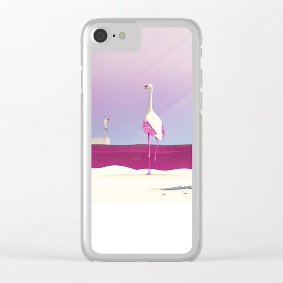 Flamingo Fatale Clear iPhone Case