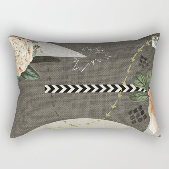 rose red Rectangular Pillow