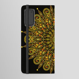 Mandala of Golden Fire Android Wallet Case
