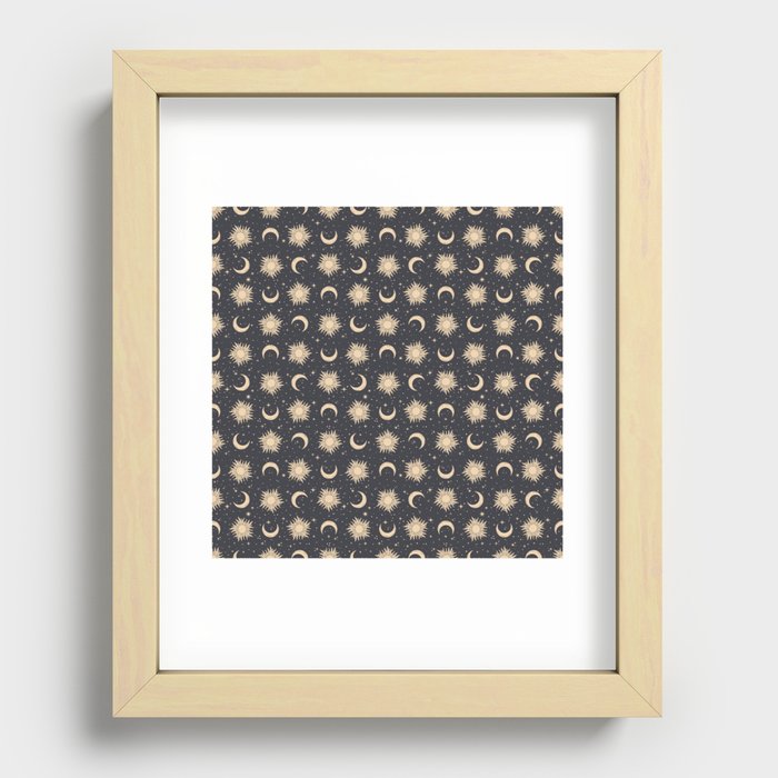 Sun and moon Recessed Framed Print