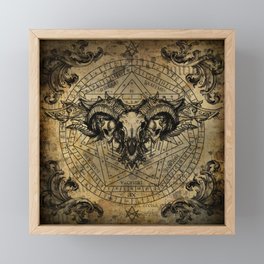 Occult Skulls Framed Mini Art Print