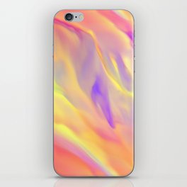 Neon Flow Nebula #9: orange iPhone Skin
