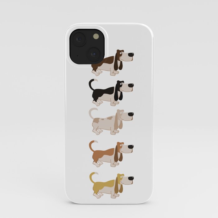 Basset Hound Colors Illustration iPhone Case
