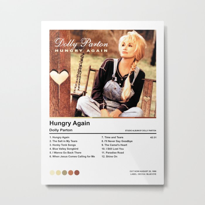 Dolly Parton- Hungry Again Album Metal Print