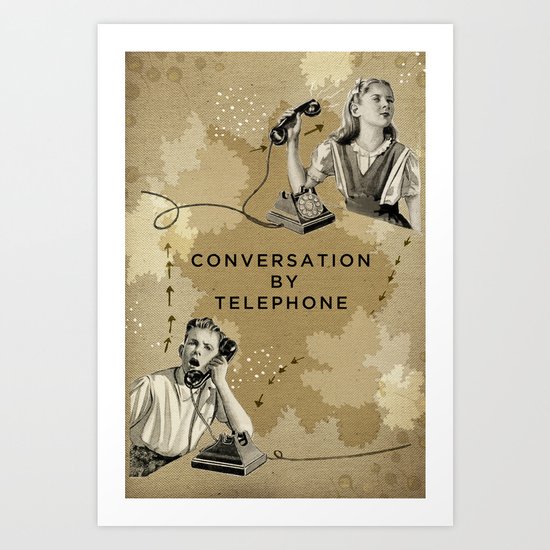 Conversation by Telephone Art Print