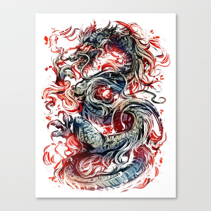 Dragon Canvas Print by Kawiku | Society6