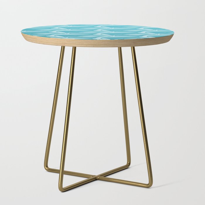 Bird of paradise pattern on turquoise ombre Side Table