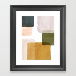 Multicolor abstract shapes Framed Art Print