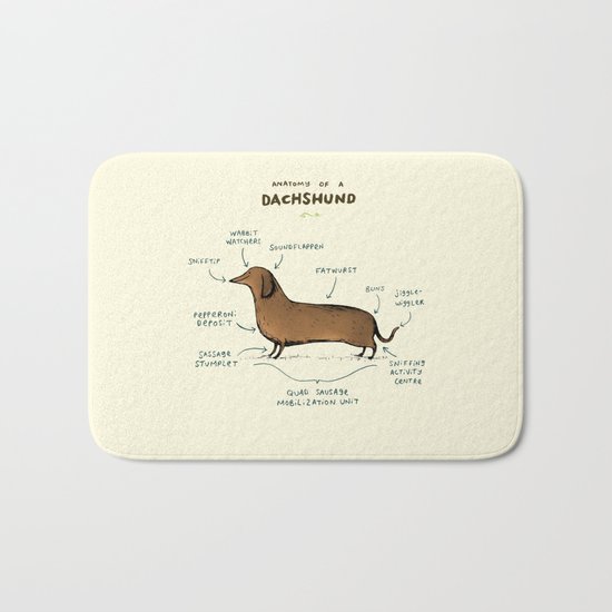 Anatomy of a Dachshund Bath Mat