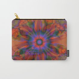 Sacred Geometry Art- Fractal Art- Delphinian- Orange Art- Flower- Energy Art- Purple Art Carry-All Pouch