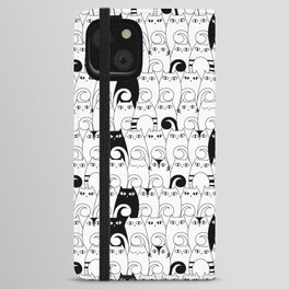 Pretty Kitties in Black and White iPhone Wallet Case