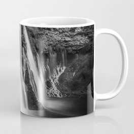 Burney Falls in Black and White Coffee Mug