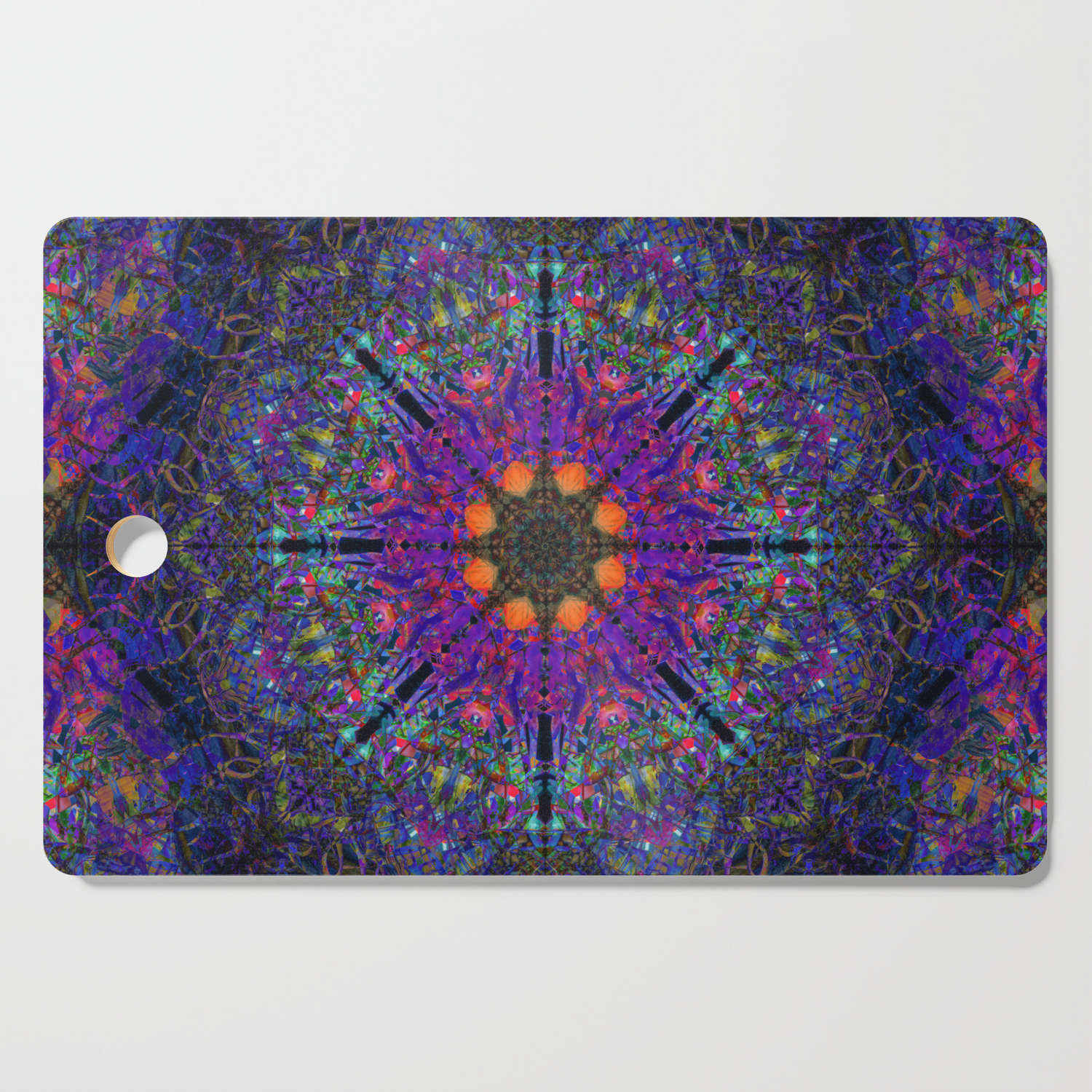 Mandala Glitch Stained Glass Cutting Board By F0sk0s Society6