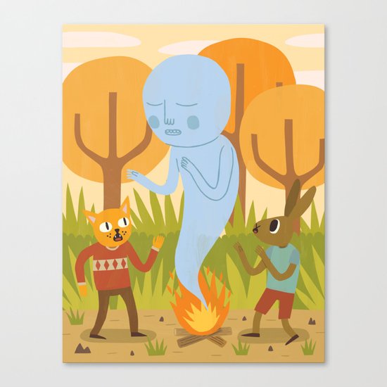 An Encounter Canvas Print