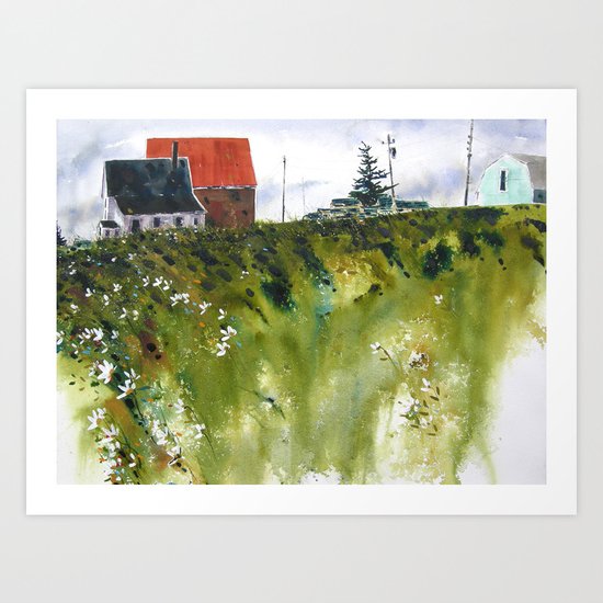houses at the Cap Art Print