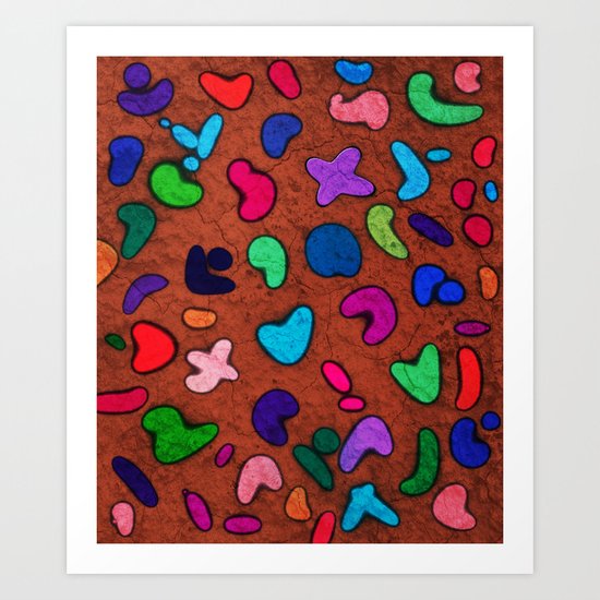 Seamless Colorful Geometric Pattern XXX Art Print