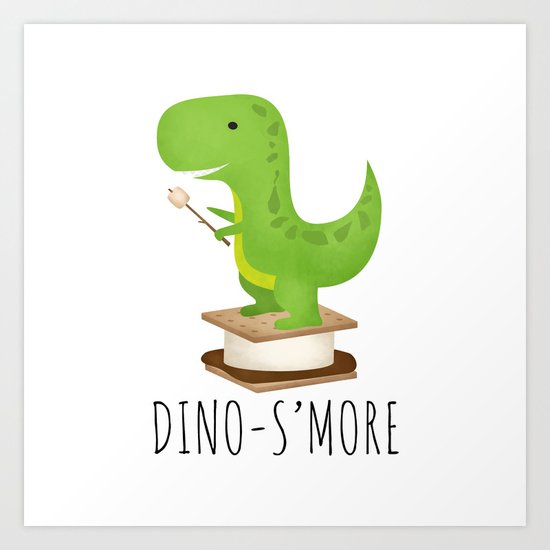 Dino-S'more Art Print