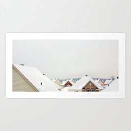 White Rooftops in Canada Art Print