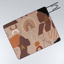 African-American Women Abstract Pattern Picnic Blanket