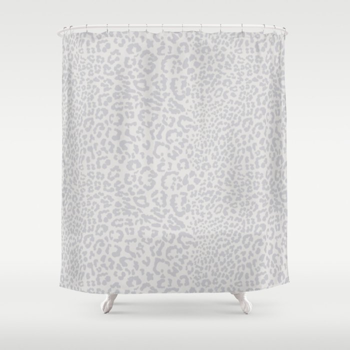 Snow Leopard Print Shower Curtain