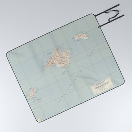 Vintage Balearic Islands Map (1943) Picnic Blanket