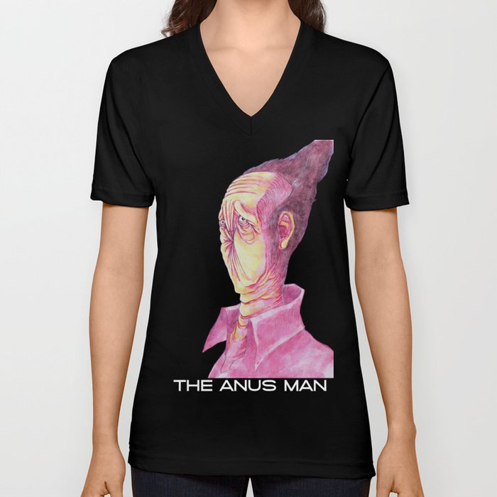 The Anus Man V Neck T Shirt