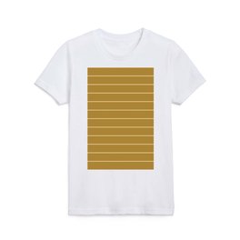 Vintage Pastel Gold Brown Lines Modern Collection Kids T Shirt